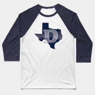 Dallas Cowboys State Outline Baseball T-Shirt